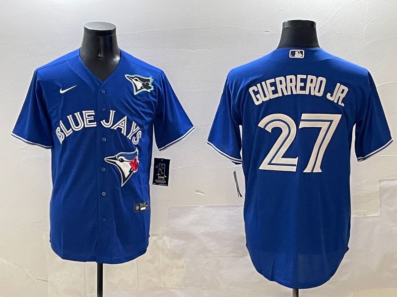 Men Toronto Blue Jays #27 Guerrero jr Blue Game 2025 Nike MLB Jersey style 3->toronto blue jays->MLB Jersey